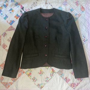 Vintage Green Wool German Dirndl Trachten Tyrol Oktoberfest W 10 M Coat Jacket